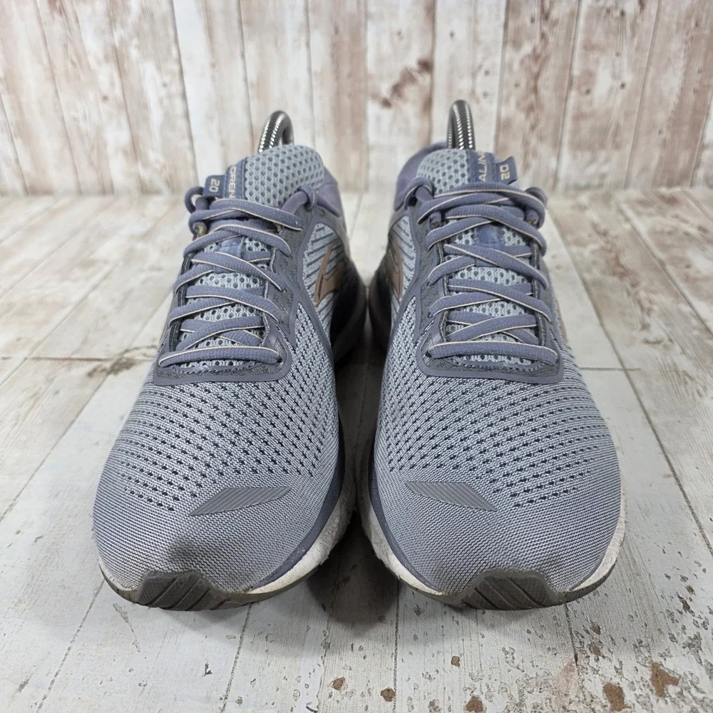 Brooks Adrenaline GTS 20 Womens 8.5 Wide Grey Rose Gold Running Shoes